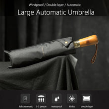 Load image into Gallery viewer, PARACHASE Ten-bone Double-layer Large Windproof Business Automatic Folding Umbrella, Grey, Black, Navy, Khaki