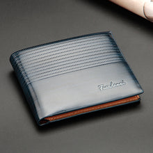Load image into Gallery viewer, Baellerry KL017 Casual Short Embossed Wallet Horizontal Wallet For Men, Blue, Dark Brown, Light Coffee