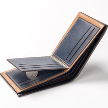 Load image into Gallery viewer, Baellerry KL017 Casual Short Embossed Wallet Horizontal Wallet For Men, Blue, Dark Brown, Light Coffee