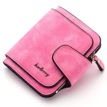 Load image into Gallery viewer, Baellerry Ladies Buckle Nubuck Leather Coin Purse Cute Small Fresh Student Wallet, Black, Rose Red, Light Blue, Brown, Light Pink, Grey, Deep Blue, Bright Red, Dark Red, Soot