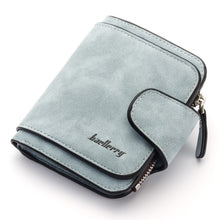 Load image into Gallery viewer, Baellerry Ladies Buckle Nubuck Leather Coin Purse Cute Small Fresh Student Wallet, Black, Rose Red, Light Blue, Brown, Light Pink, Grey, Deep Blue, Bright Red, Dark Red, Soot