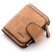 Load image into Gallery viewer, Baellerry Ladies Buckle Nubuck Leather Coin Purse Cute Small Fresh Student Wallet, Black, Rose Red, Light Blue, Brown, Light Pink, Grey, Deep Blue, Bright Red, Dark Red, Soot