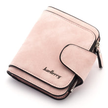 Load image into Gallery viewer, Baellerry Ladies Buckle Nubuck Leather Coin Purse Cute Small Fresh Student Wallet, Black, Rose Red, Light Blue, Brown, Light Pink, Grey, Deep Blue, Bright Red, Dark Red, Soot