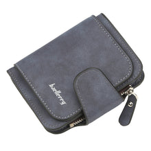 Load image into Gallery viewer, Baellerry Ladies Buckle Nubuck Leather Coin Purse Cute Small Fresh Student Wallet, Black, Rose Red, Light Blue, Brown, Light Pink, Grey, Deep Blue, Bright Red, Dark Red, Soot