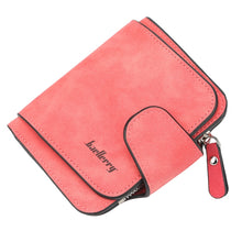 Load image into Gallery viewer, Baellerry Ladies Buckle Nubuck Leather Coin Purse Cute Small Fresh Student Wallet, Black, Rose Red, Light Blue, Brown, Light Pink, Grey, Deep Blue, Bright Red, Dark Red, Soot
