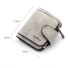 Load image into Gallery viewer, Baellerry Ladies Buckle Nubuck Leather Coin Purse Cute Small Fresh Student Wallet, Black, Rose Red, Light Blue, Brown, Light Pink, Grey, Deep Blue, Bright Red, Dark Red, Soot