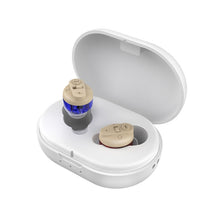 Load image into Gallery viewer, Old People Voice Amplifier Sound Collector Hearing Aid, Red Blue Double Machine + White Charging Bin, Red Blue Double Machine + Black Charging Bin, Skin Color Double Machine + Black Charging Bin, Skin Color Double Machine + White Charging Bin, Black   ...
