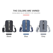 Load image into Gallery viewer, Baellerry Men Shoulder Bag Simple Casual Large Capacity Messenger Bag Business Zipper Wallet, Blue, Black, Grey