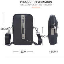Load image into Gallery viewer, Baellerry Men Shoulder Bag Simple Casual Large Capacity Messenger Bag Business Zipper Wallet, Blue, Black, Grey
