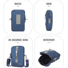 Load image into Gallery viewer, Baellerry Men Shoulder Bag Simple Casual Large Capacity Messenger Bag Business Zipper Wallet, Blue, Black, Grey