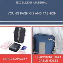 Load image into Gallery viewer, Baellerry Men Shoulder Bag Simple Casual Large Capacity Messenger Bag Business Zipper Wallet, Blue, Black, Grey