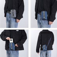 Load image into Gallery viewer, Baellerry Men Shoulder Bag Simple Casual Large Capacity Messenger Bag Business Zipper Wallet, Blue, Black, Grey