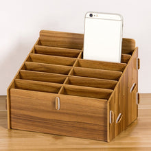 Load image into Gallery viewer, D-86 Office Conference Classroom Mobile Phone Storage Box, Style:, 12 Grids (Walnut), 12 Grids (Oak), 12 Grids (Black Oak), 24 Grids (Walnut), 24 Grids (Black Oak), 36 Grids (Walnut), 36 Grids (Oak), 36 Grids (Black Oak), 48 Grids (Walnut), 48 Grids (O...