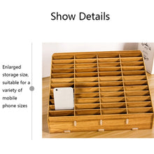 Load image into Gallery viewer, D-86 Office Conference Classroom Mobile Phone Storage Box, Style:, 12 Grids (Walnut), 12 Grids (Oak), 12 Grids (Black Oak), 24 Grids (Walnut), 24 Grids (Black Oak), 36 Grids (Walnut), 36 Grids (Oak), 36 Grids (Black Oak), 48 Grids (Walnut), 48 Grids (O...