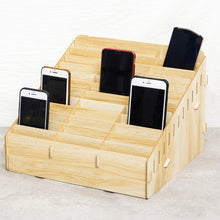 Load image into Gallery viewer, D-86 Office Conference Classroom Mobile Phone Storage Box, Style:, 12 Grids (Walnut), 12 Grids (Oak), 12 Grids (Black Oak), 24 Grids (Walnut), 24 Grids (Black Oak), 36 Grids (Walnut), 36 Grids (Oak), 36 Grids (Black Oak), 48 Grids (Walnut), 48 Grids (O...