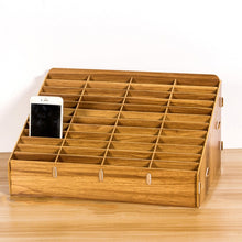 Load image into Gallery viewer, D-86 Office Conference Classroom Mobile Phone Storage Box, Style:, 12 Grids (Walnut), 12 Grids (Oak), 12 Grids (Black Oak), 24 Grids (Walnut), 24 Grids (Black Oak), 36 Grids (Walnut), 36 Grids (Oak), 36 Grids (Black Oak), 48 Grids (Walnut), 48 Grids (O...