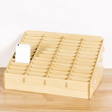 Load image into Gallery viewer, D-86 Office Conference Classroom Mobile Phone Storage Box, Style:, 12 Grids (Walnut), 12 Grids (Oak), 12 Grids (Black Oak), 24 Grids (Walnut), 24 Grids (Black Oak), 36 Grids (Walnut), 36 Grids (Oak), 36 Grids (Black Oak), 48 Grids (Walnut), 48 Grids (O...