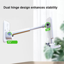 Load image into Gallery viewer, 2 PCS T11 Wall Paste Mobile Phone Bracket Foldable Lift Bathroom Kitchen Wall Bracket, Black, White