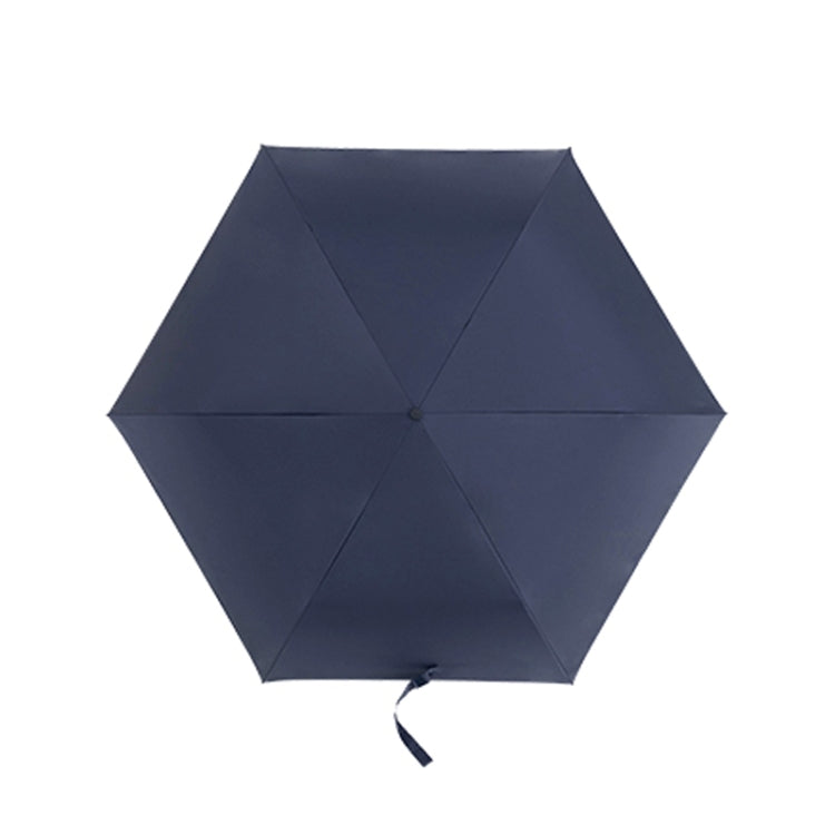 PARACHASE Carbon Fiber Light Portable Small Clever Black Glue Sunscreen Anti-UV Sun Umbrella, Black, Navy, Khaki