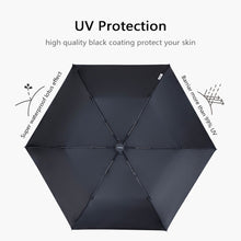 Load image into Gallery viewer, PARACHASE Carbon Fiber Light Portable Small Clever Black Glue Sunscreen Anti-UV Sun Umbrella, Black, Navy, Khaki