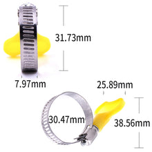 Load image into Gallery viewer, 50 PCS Plastic Handle Stainless Steel Throat Clamp Buckle Water Pipe Clamp, Plastic Pipe Clamp