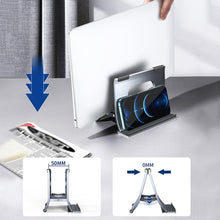 Load image into Gallery viewer, Oatsbasf 03880 H-type Alloy Laptop Gravity Automatic Storage Rack, Grey, Silver