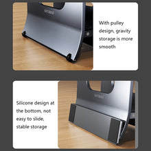 Load image into Gallery viewer, Oatsbasf 03880 H-type Alloy Laptop Gravity Automatic Storage Rack, Grey, Silver