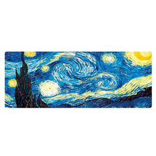 Load image into Gallery viewer, Am002 Large Oil Painting Desk Rubber Mouse Pad, 300x800x4mm Stitched Edges, 400x900x1.5mm No Stitched Edges, 400x900x3mm Stitched Edges, 400x900x2mm Stitched Edges, 300x800x2mm Stitched Edges