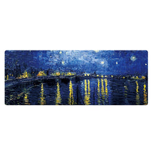 Load image into Gallery viewer, Am002 Large Oil Painting Desk Rubber Mouse Pad, 300x800x5mm Stitched Edges, 400x900x4mm Stitched Edges, 400x900x5mm Stitched Edges, 300x800x1.5mm No Stitched Edges, 300x800x3mm Stitched Edges