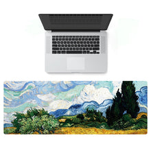 Load image into Gallery viewer, Am002 Large Oil Painting Desk Rubber Mouse Pad, 300x800x5mm Stitched Edges, 400x900x4mm Stitched Edges, 400x900x5mm Stitched Edges, 300x800x1.5mm No Stitched Edges, 300x800x3mm Stitched Edges