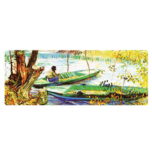 Load image into Gallery viewer, Am002 Large Oil Painting Desk Rubber Mouse Pad, 300x800x5mm Stitched Edges, 400x900x4mm Stitched Edges, 400x900x5mm Stitched Edges, 300x800x1.5mm No Stitched Edges, 300x800x3mm Stitched Edges