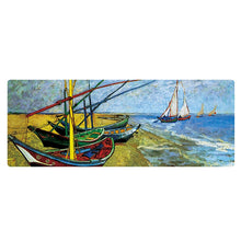 Load image into Gallery viewer, Am002 Large Oil Painting Desk Rubber Mouse Pad, 300x800x5mm Stitched Edges, 400x900x4mm Stitched Edges, 400x900x5mm Stitched Edges, 300x800x1.5mm No Stitched Edges, 300x800x3mm Stitched Edges