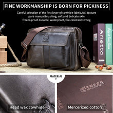 Load image into Gallery viewer, BULL CAPTAIN  Double Layer Leather One Shoulder Messenger Bag For Men, Yellow Brown, Beige, Iron Blue