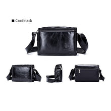 Load image into Gallery viewer, BULL CAPTAIN Leather Shoulder Messenger Bag For Men, Cool Black, Brown, Smog Blue, Dark Night Green