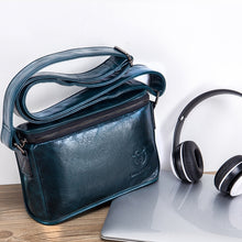 Load image into Gallery viewer, BULL CAPTAIN Leather Shoulder Messenger Bag For Men, Cool Black, Brown, Smog Blue, Dark Night Green