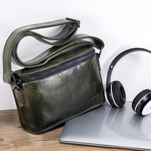Load image into Gallery viewer, BULL CAPTAIN Leather Shoulder Messenger Bag For Men, Cool Black, Brown, Smog Blue, Dark Night Green