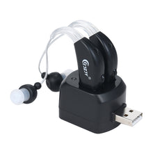 Load image into Gallery viewer, Rechargeable Hearing Aids for Seniors Personal Sound Amplifier with Charging Base,EU Plug
