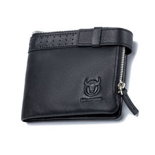 Load image into Gallery viewer, BULL CAPTAIN Anti-theft Brush Leather Wallet For Men, Blue, Black, Brown, Grey