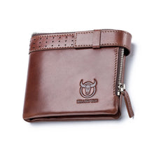 Load image into Gallery viewer, BULL CAPTAIN Anti-theft Brush Leather Wallet For Men, Blue, Black, Brown, Grey