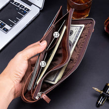 Load image into Gallery viewer, BULL CAPTAIN Anti-theft Brush Leather Wallet For Men, Blue, Black, Brown, Grey