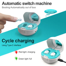 Load image into Gallery viewer, TWS On-Ear Sound Amplifier Hearing Aid with Charging Compartment, White, Black, Skin Color