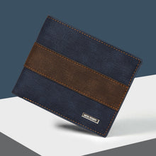 Load image into Gallery viewer, MenBense Large Capacity Short Multi-Card Matte Wallet, Blue, Black, Dark Brown, Light Brown