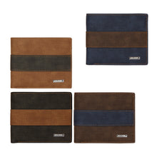 Load image into Gallery viewer, MenBense Large Capacity Short Multi-Card Matte Wallet, Blue, Black, Dark Brown, Light Brown