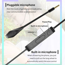 Load image into Gallery viewer, 3.5mm Interface Mobile Phone Wire Control Headphones, White, Red, Black
