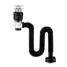 Load image into Gallery viewer, Household Deodorant Washbasin Water Pipe, Style:, A Black Flap With Basket and Overflow, B White Flap With Basket and Overflow, C Black Flap No Basket With Overflow, D White Flap No Basket With Overflow, E Black Flap Without Basket and Overflow        ...