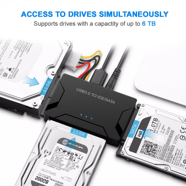 USB3.0 To SATA / IDE Easy Drive Cable External Hard Disk Adapter, Plug Specifications:, US Plug, EU Plug, AU  Plug, UK  Plug
