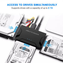 Load image into Gallery viewer, USB3.0 To SATA / IDE Easy Drive Cable External Hard Disk Adapter, Plug Specifications:, US Plug, EU Plug, AU  Plug, UK  Plug