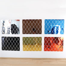 Load image into Gallery viewer, Rhombus Stitching Background Acrylic Mirror Decorative Stickers, Golden Small, Golden Medium, Golden Large, Silver Small, Silver Medium, Silver Large, Black Small, Black Medium, Black Large, Brown Small, Brown Medium, Brown Large, Blue Small, Blue Medi...