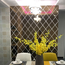Load image into Gallery viewer, Rhombus Stitching Background Acrylic Mirror Decorative Stickers, Golden Small, Golden Medium, Golden Large, Silver Small, Silver Medium, Silver Large, Black Small, Black Medium, Black Large, Brown Small, Brown Medium, Brown Large, Blue Small, Blue Medi...