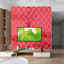 Load image into Gallery viewer, Rhombus Stitching Background Acrylic Mirror Decorative Stickers, Golden Small, Golden Medium, Golden Large, Silver Small, Silver Medium, Silver Large, Black Small, Black Medium, Black Large, Brown Small, Brown Medium, Brown Large, Blue Small, Blue Medi...